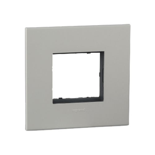 Legrand Arteor Pearl Aluminium Cover Plate With Frame, 2 M, 5757 11